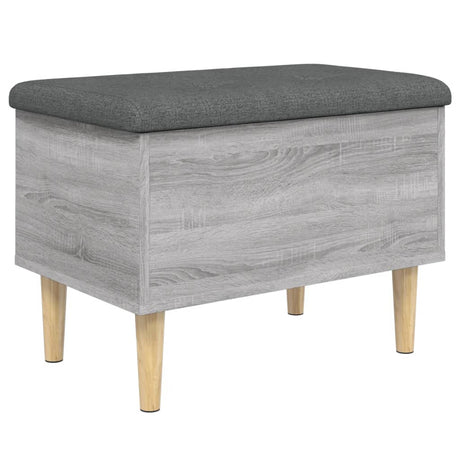 Vidaxl opbergbankje 62x42x46 cm bewerkt hout grijs sonoma eikenkleurig