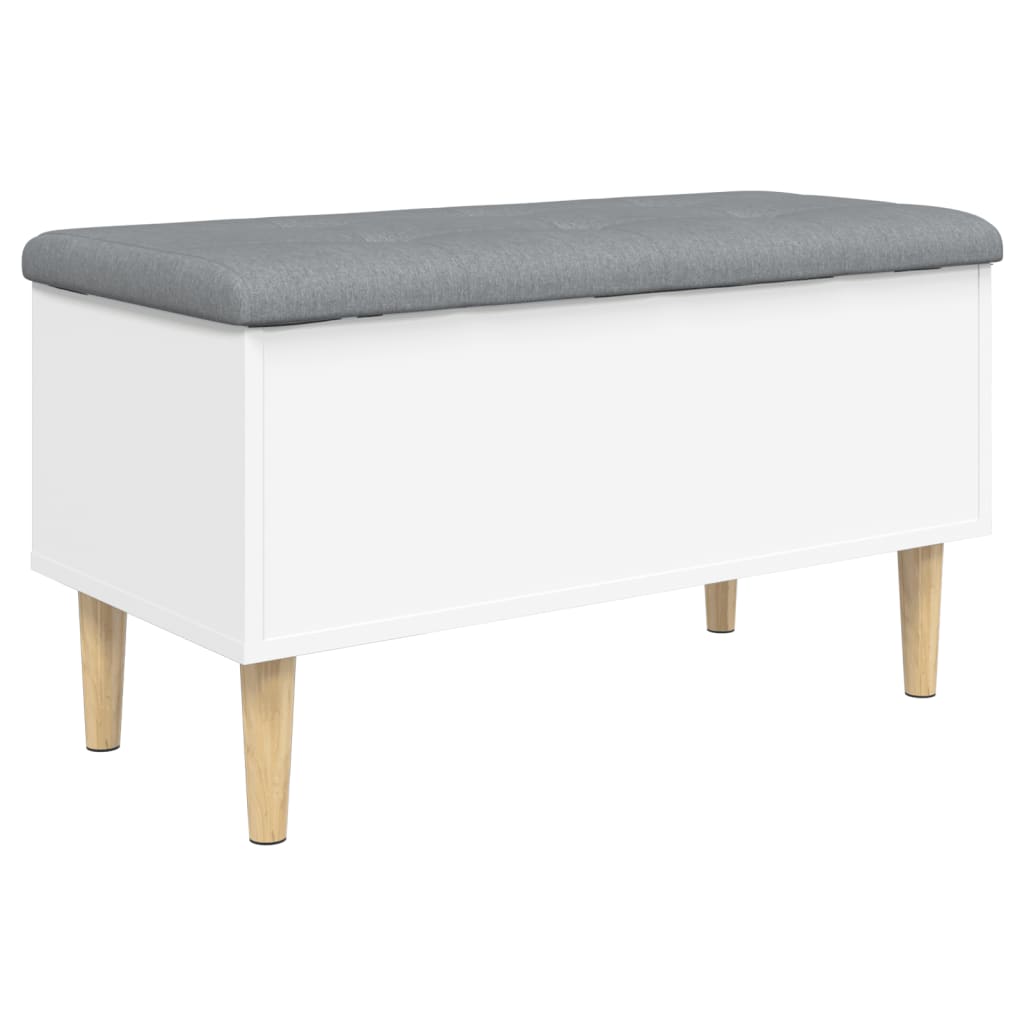 Vidaxl opbergbankje 82x42x46 cm bewerkt hout wit