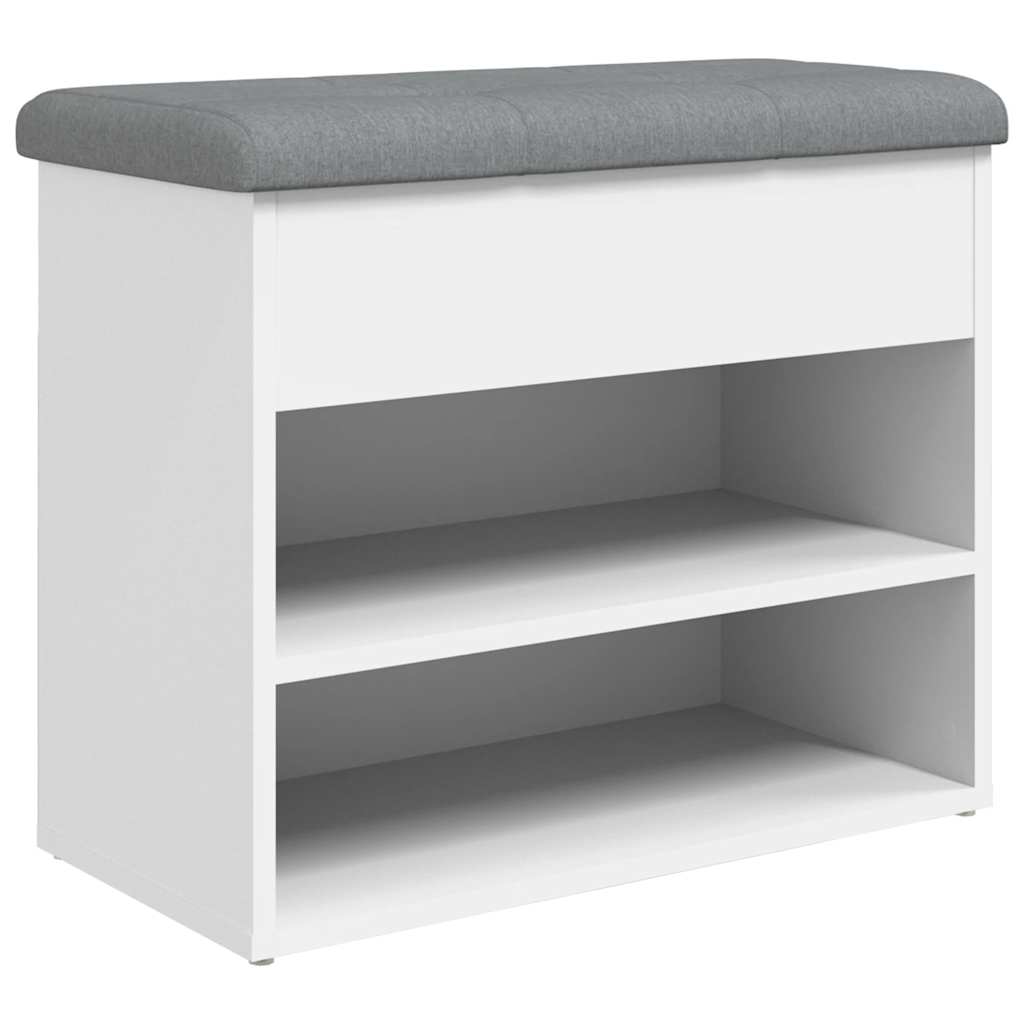 Vidaxl schoenenbank wit 62x32x50 cm bewerkt hout