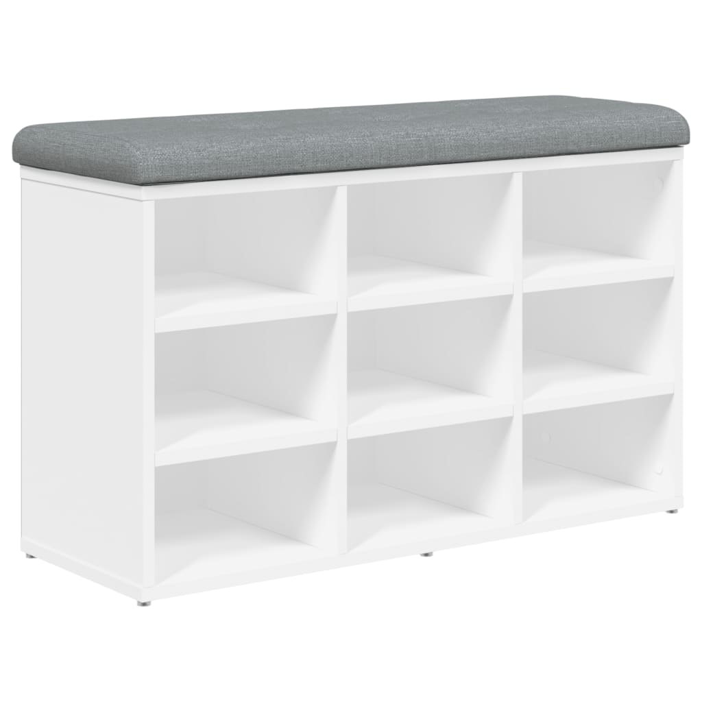 Vidaxl schoenenbank wit 82x32x50 cm bewerkt hout