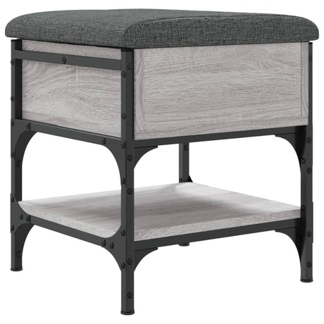 Vidaxl schoenenbank 42x42x45 cm bewerkt hout grijs sonoma eikenkleurig
