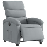 Vidaxl fauteuil elektrisch verstelbaar stof lichtgrijs
