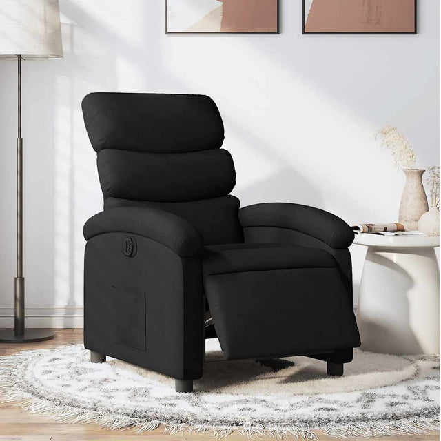 Vidaxl fauteuil verstelbaar elektrisch stof zwart