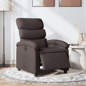 Vidaxl fauteuil verstelbaar elektrisch stof donkerbruin