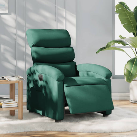 Vidaxl fauteuil verstelbaar elektrisch stof donkergroen