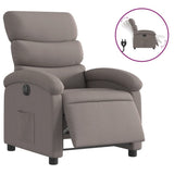 Vidaxl fauteuil verstelbaar elektrisch stof taupe
