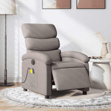 Vidaxl massagestoel elektrisch verstelbaar stof taupe