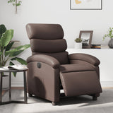 Vidaxl fauteuil verstelbaar elektrisch kunstleer bruin
