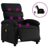 Vidaxl massagestoel verstelbaar elektrisch kunstleer zwart