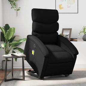 Vidaxl sta-op-massagestoel elektrisch kunstleer zwart