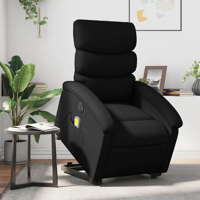 Vidaxl sta-op-massagestoel elektrisch kunstleer zwart