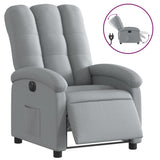 Vidaxl fauteuil elektrisch verstelbaar stof lichtgrijs