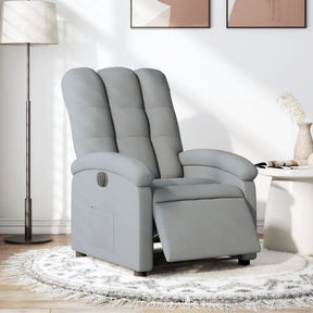 Vidaxl fauteuil elektrisch verstelbaar stof lichtgrijs