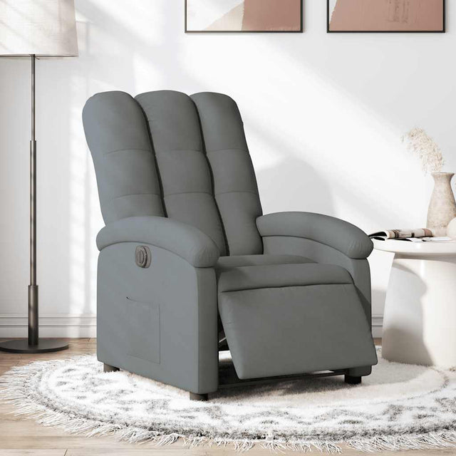 Vidaxl fauteuil elektrisch verstelbaar stof donkergrijs