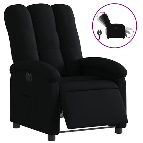 Vidaxl fauteuil verstelbaar elektrisch stof zwart