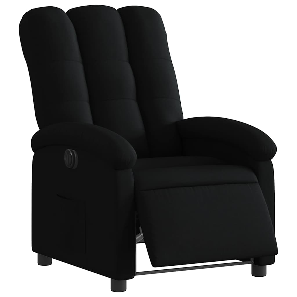 Vidaxl fauteuil verstelbaar elektrisch stof zwart