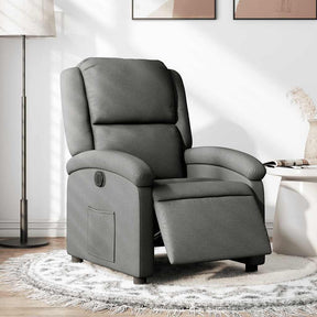 Vidaxl fauteuil elektrisch verstelbaar stof donkergrijs