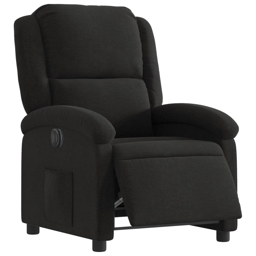 Vidaxl fauteuil verstelbaar elektrisch stof zwart