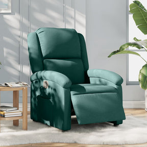 Vidaxl fauteuil verstelbaar elektrisch stof donkergroen