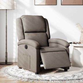 Vidaxl fauteuil verstelbaar elektrisch stof taupe