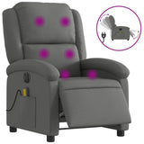 Vidaxl massagestoel elektrisch verstelbaar stof donkergrijs