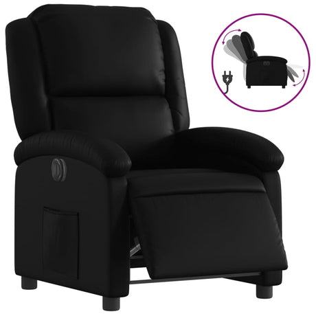 Vidaxl fauteuil elektrisch verstelbaar kunstleer zwart