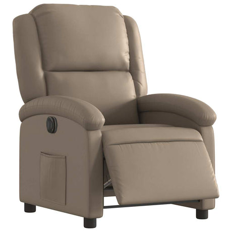 Vidaxl fauteuil verstelbaar elektrisch kunstleer cappuccinokleurig