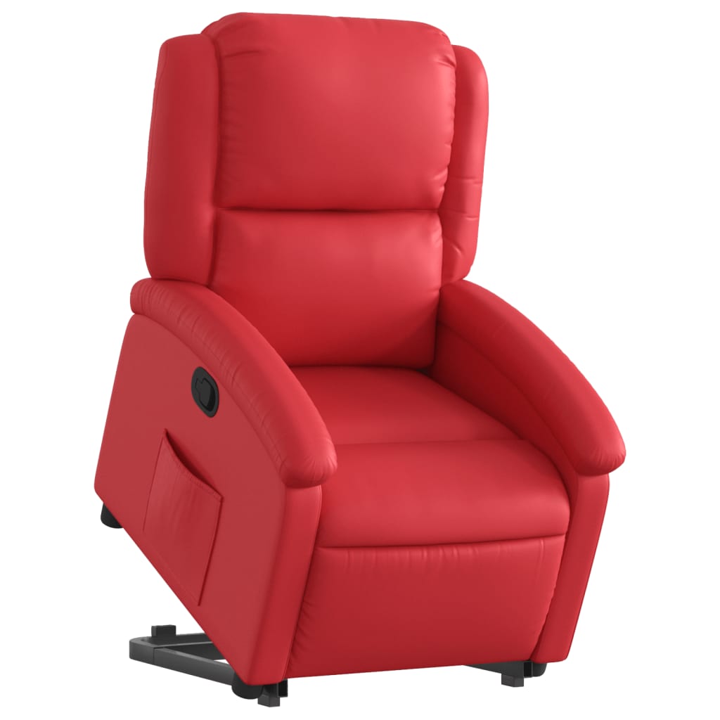 Vidaxl sta-op-stoel kunstleer rood