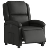 Vidaxl fauteuil elektrisch verstelbaar echt leer zwart