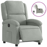 Vidaxl fauteuil elektrisch verstelbaar stof lichtgrijs