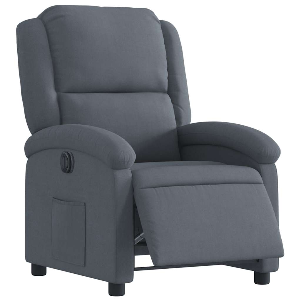Vidaxl fauteuil elektrisch verstelbaar stof donkergrijs