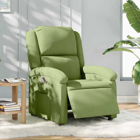 Vidaxl fauteuil elektrisch verstelbaar fluweel lichtgroen