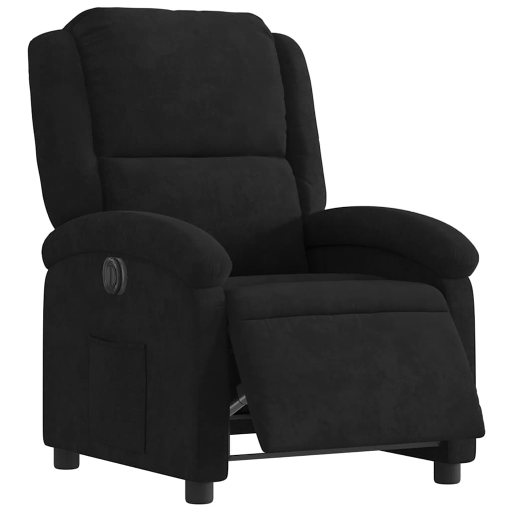 Vidaxl fauteuil verstelbaar elektrisch stof zwart