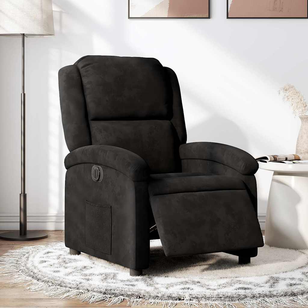 Vidaxl fauteuil verstelbaar elektrisch stof zwart