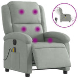 Vidaxl massagestoel elektrisch verstelbaar fluweel lichtgrijs