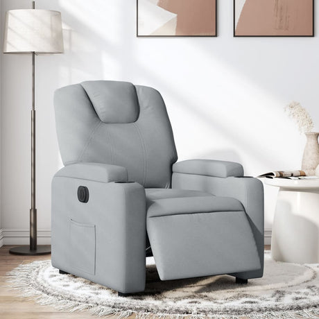 Vidaxl fauteuil elektrisch verstelbaar stof lichtgrijs