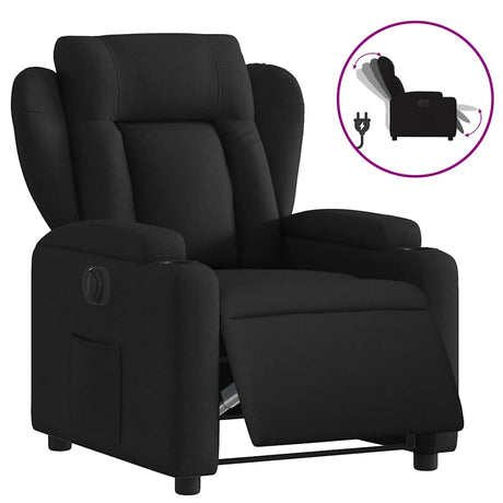 Vidaxl fauteuil verstelbaar elektrisch stof zwart