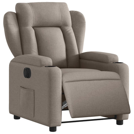 Vidaxl fauteuil verstelbaar elektrisch stof taupe