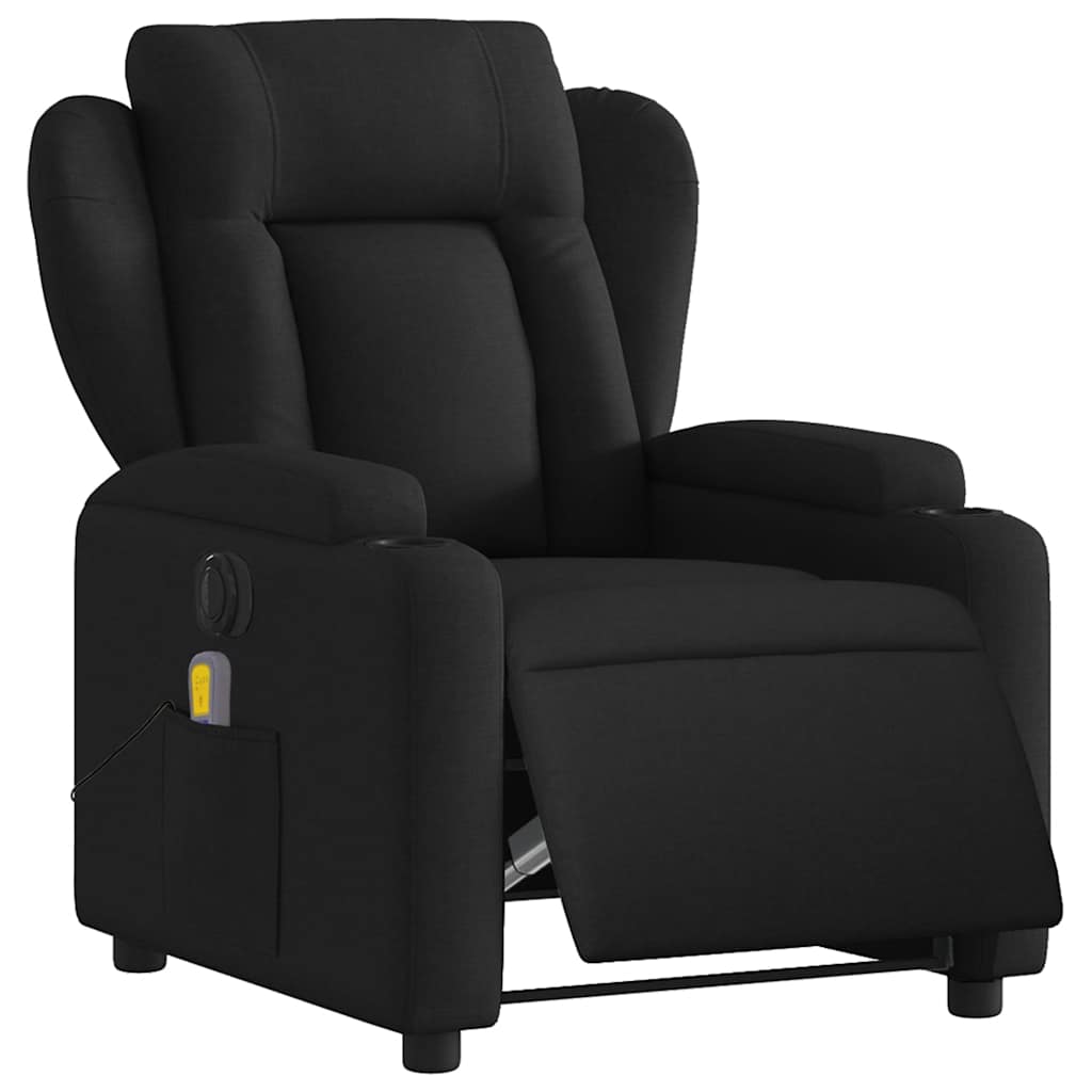 Vidaxl massagestoel elektrisch verstelbaar stof zwart