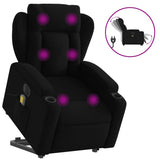 Vidaxl sta-op-massagestoel elektrisch verstelbaar stof zwart