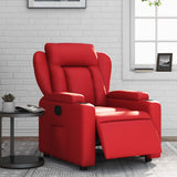 Vidaxl fauteuil verstelbaar elektrisch kunstleer rood