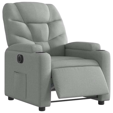 Vidaxl fauteuil elektrisch verstelbaar stof lichtgrijs