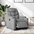 Vidaxl fauteuil elektrisch verstelbaar stof lichtgrijs