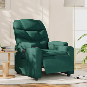 Vidaxl fauteuil verstelbaar elektrisch stof donkergroen