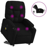 Vidaxl sta-op-massagestoel elektrisch verstelbaar stof zwart