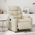 Vidaxl fauteuil elektrisch verstelbaar kunstleer crèmekleurig