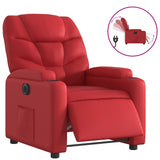 Vidaxl fauteuil verstelbaar elektrisch kunstleer rood