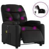 Vidaxl massagestoel verstelbaar elektrisch kunstleer zwart