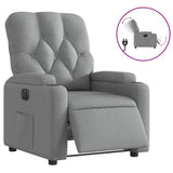 Vidaxl fauteuil elektrisch verstelbaar stof lichtgrijs