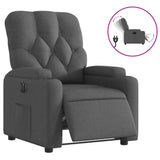 Vidaxl fauteuil elektrisch verstelbaar stof donkergrijs